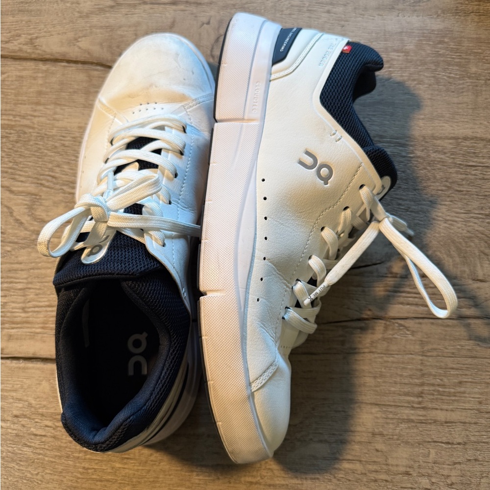 On White and Black Athletic Shoes